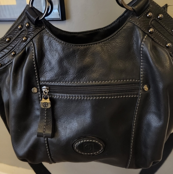 Giani Bernini Bags Gianni Bernini Black Shoulder Leather Bag Poshmark